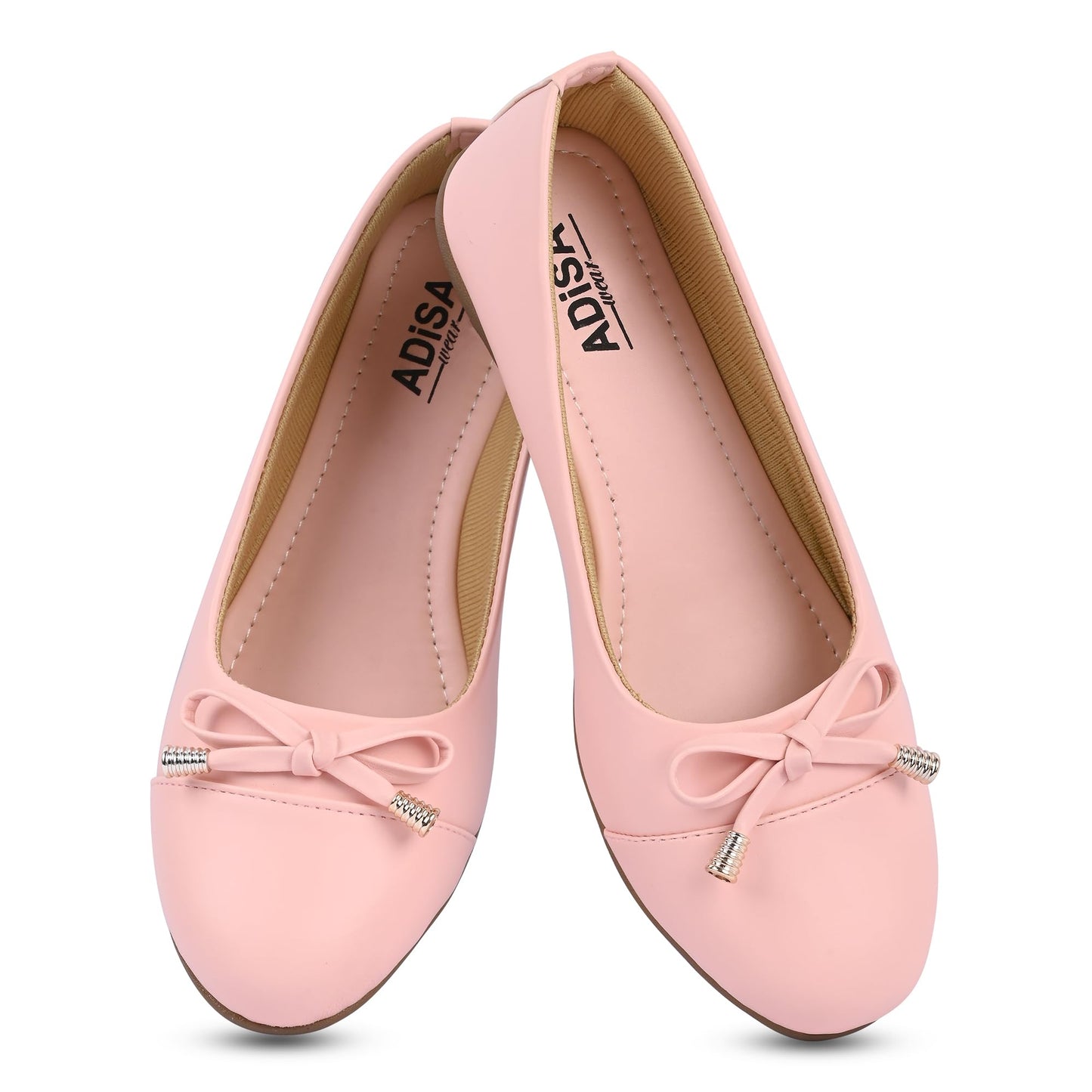 ADISA WEAR Women Girls Slip On Ballet Flats (WS1003-PIN-38) Pink