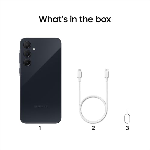 Samsung Galaxy A35 5G (Awesome Navy, 8GB RAM, 128GB Storage) | Premium Glass Back | 50 MP Main Camera (OIS) | Nightography | IP67 | Corning Gorilla Glass Victus+ | sAMOLED with Vision Booster