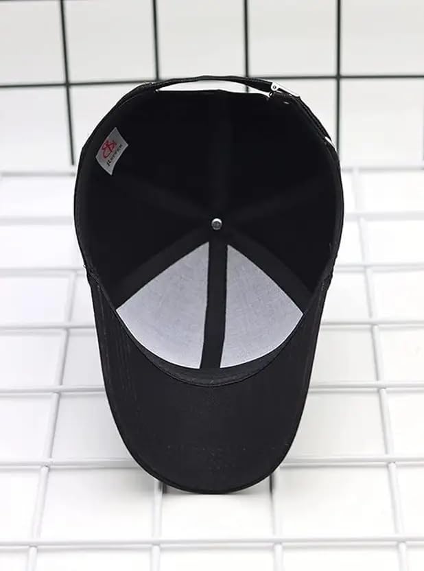 SELLORIA A Brand Adjustable Unisex Cap for Men and Women Freesize Baseball Caps (Pack of 2) Black