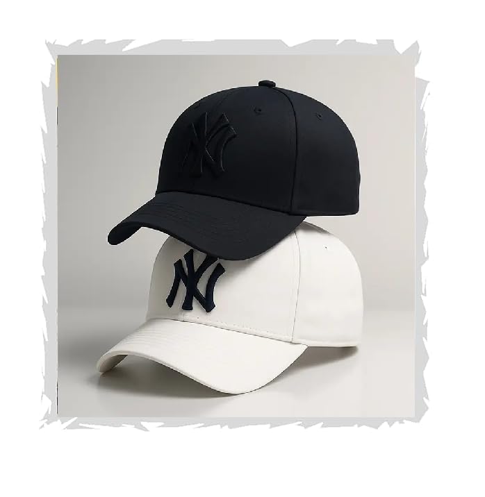 SELLORIA A Brand Adjustable Unisex Cap for Men and Women Freesize Baseball Caps (Pack of 2) Black