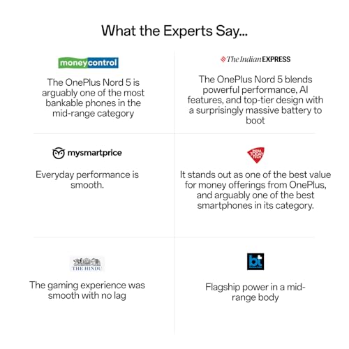 OnePlus Nord 5 | Snapdragon 8s Gen 3 | Stable 144FPS Gaming | Dual 50MP Flagship Camera | Powered by OnePlus AI | 256GB 8GB | Phantom Grey