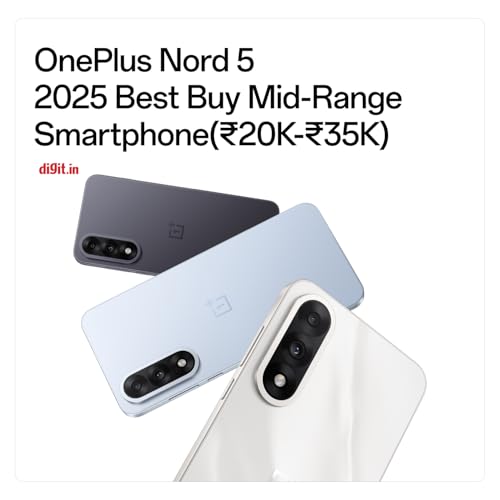 OnePlus Nord 5 | Snapdragon 8s Gen 3 | Stable 144FPS Gaming | Dual 50MP Flagship Camera | Powered by OnePlus AI | 256GB 8GB | Phantom Grey