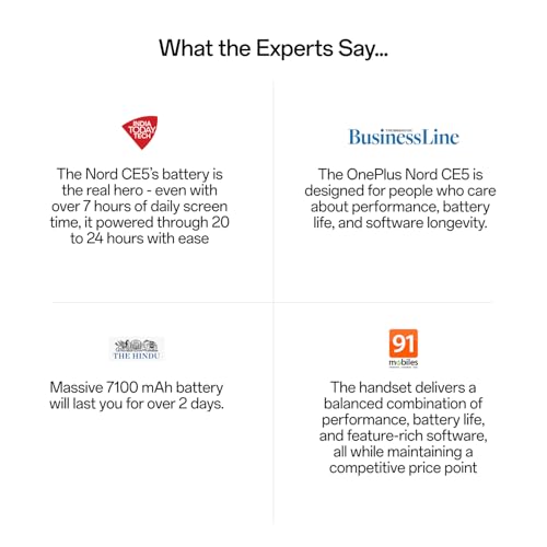 OnePlus Nord CE5 | MediaTek Dimensity | Massive 7100mAh Battery | Powered by OnePlus AI | 8GB + 128GB | Nexus Blue