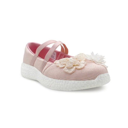 KazarMax Girl's Butterfly Ballerina Ballet Flat - 8 Kids UK (Peach)
