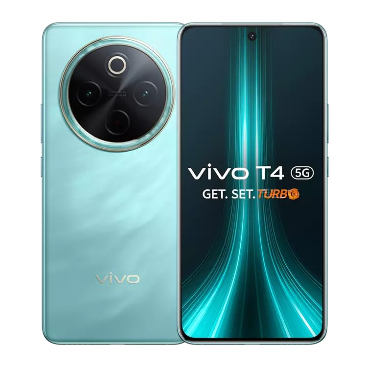 vivo T4 5G (Emerald Blaze, 12GB RAM+256GB Storage)| Snapdragon 7s Gen 3 | 120Hz Quad-Curved AMOLED | 7300mAh+90W Fast Charge | 50MP Sony OIS Camera | Military Grade Build | AI Photo Enhance | AI Erase