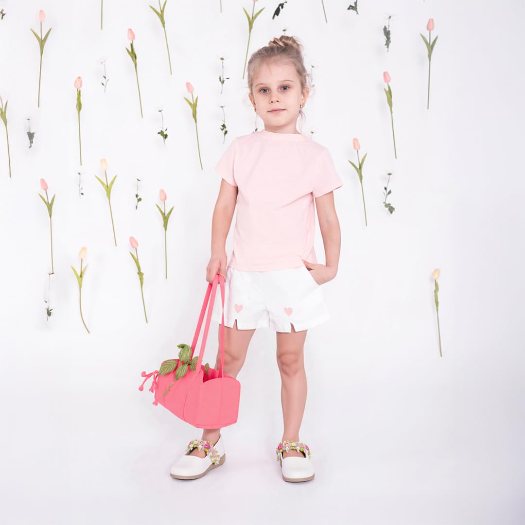 KazarMax Baby Girls Ivory White Ballet Flat Ballerina - 36-42 Month