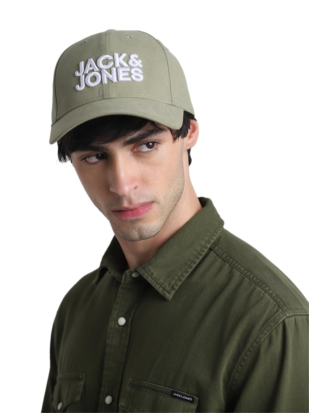 JACK & JONES Men's 100% Cotton JAC Jack & JonesCORE Baseball Cap Dusty Olive ONE