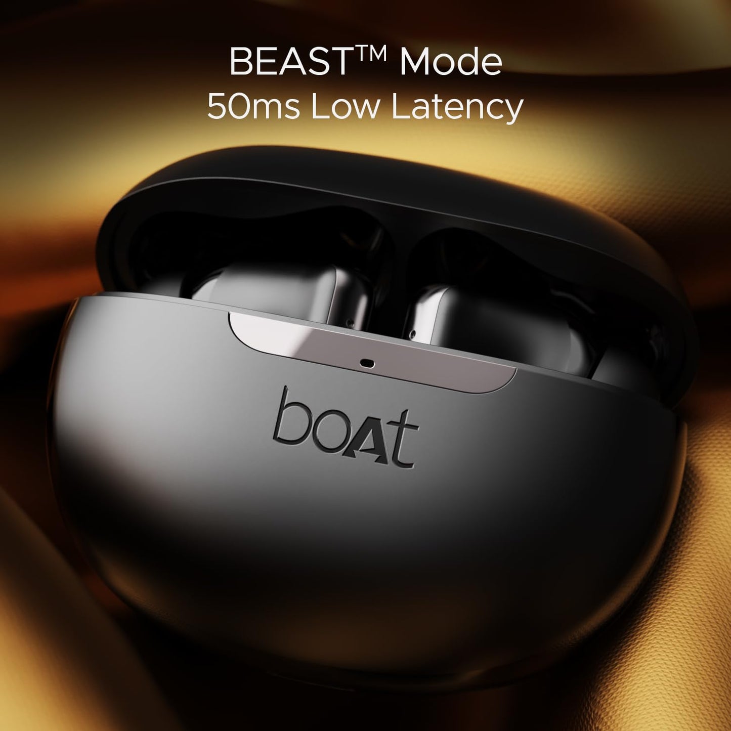 Boat Airdopes 141 ANC(~32dB), 50ms Low Latency, 4Mics ENx,42Hrs Battery, Fast Charge,IPX5, v5.3 Bluetooth TWS in Ear Earbuds Wireless Earphones with mic (Gunmetal Black)