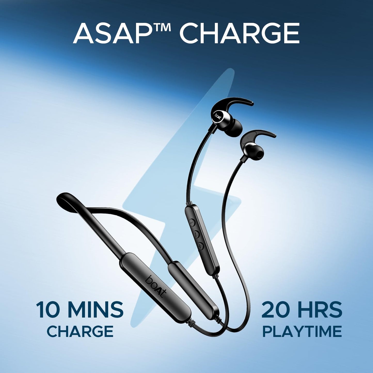 Boat Rockerz 255 Pro+, 60HRS Battery, Fast Charge, IPX7, Dual Pairing, Low Latency, Magnetic Earbuds, in Ear Bluetooth Neckband, Wireless with Mic Earphones (Active Black)