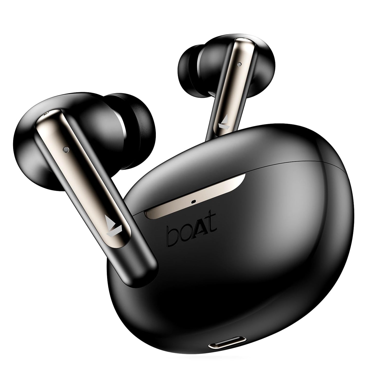 Boat Airdopes 141 ANC(~32dB), 50ms Low Latency, 4Mics ENx,42Hrs Battery, Fast Charge,IPX5, v5.3 Bluetooth TWS in Ear Earbuds Wireless Earphones with mic (Gunmetal Black)