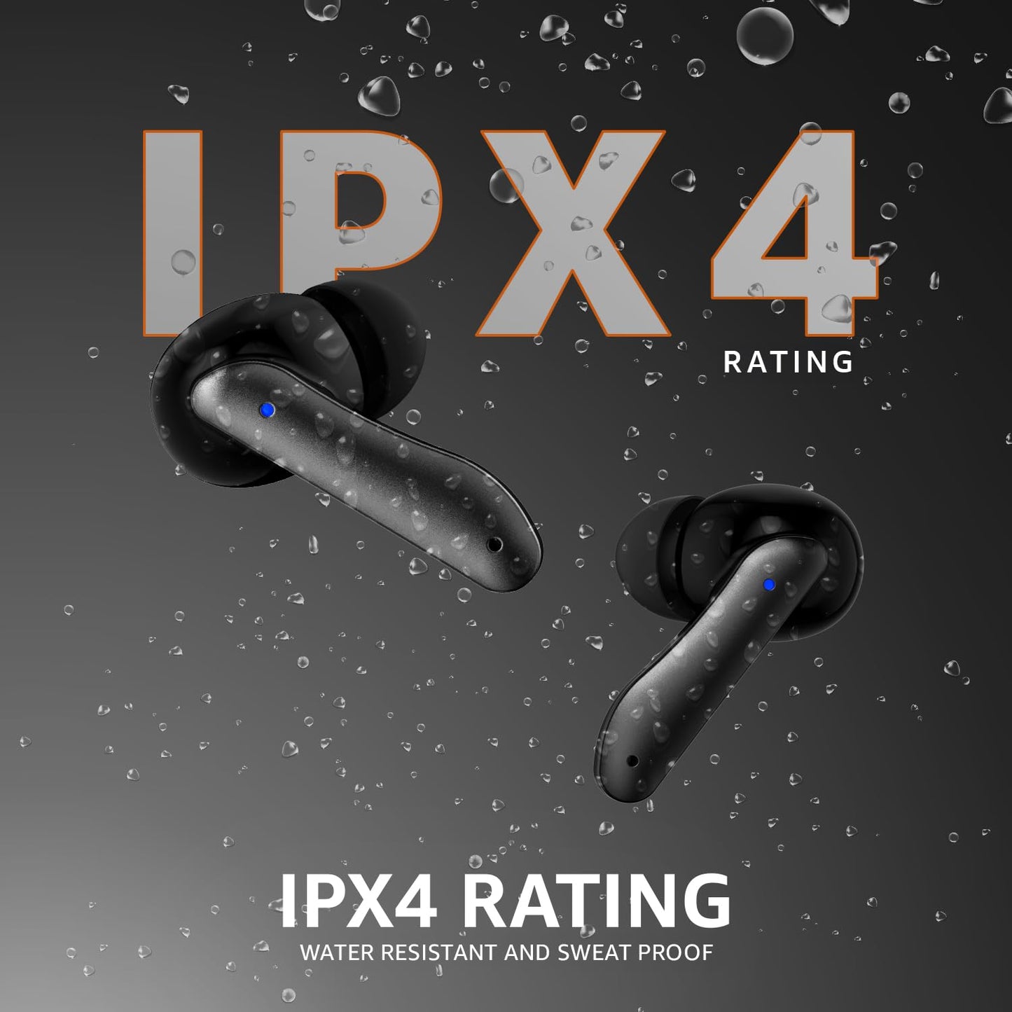 amazon basics TWS in-Ear Earbuds (AB-T01B) with Fast Charging up to 80 Hours of Playtime | Dual 10mm Driver | IPX4 Water-Resistance | Bluetooth 5.3 | Charging Case with Mic | Touch Control (Grey)