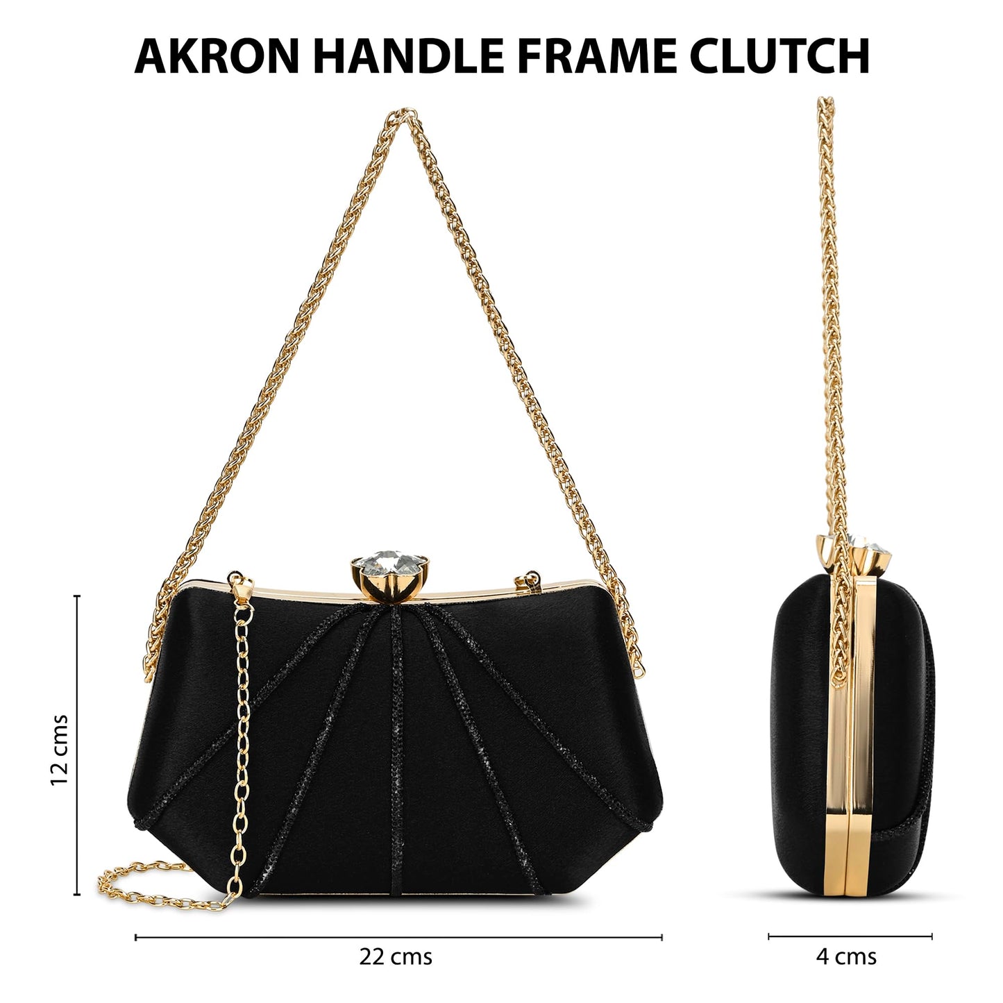 Lavie Signature Women's Akron Handle Framed Clutch | Ladies Purse | Gift For Women