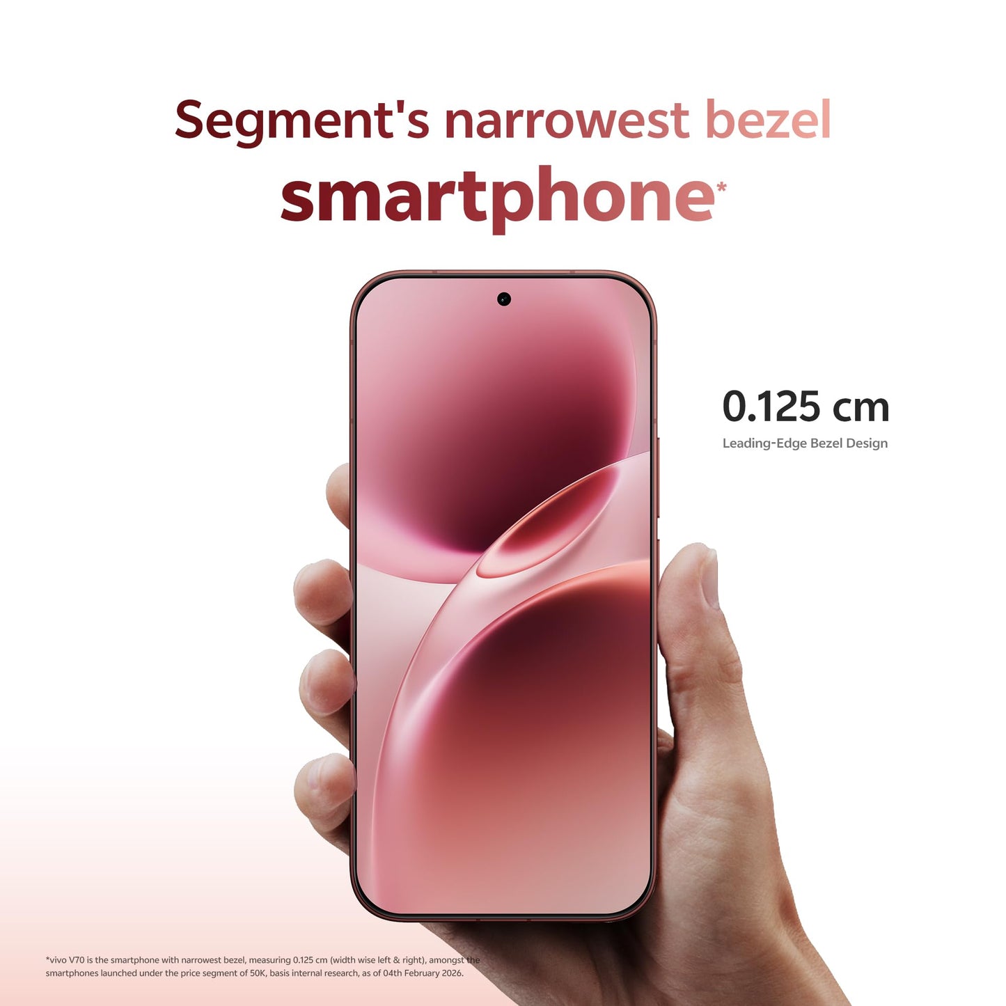 vivo V70 5G (Passion Red, 8GB RAM, 256GB Storage) with No Cost EMI/Additional Exchange Offers