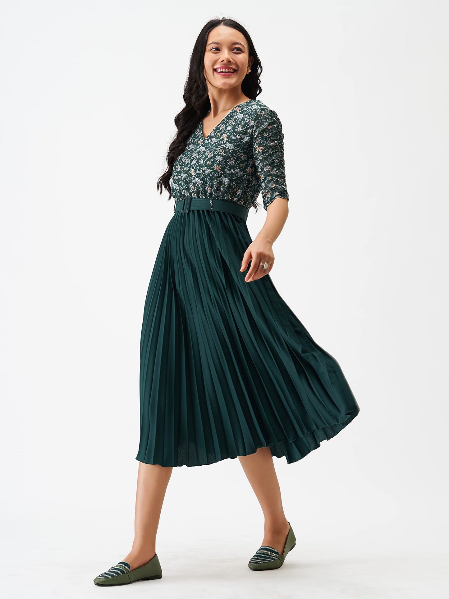 AASK Dress for Women Green