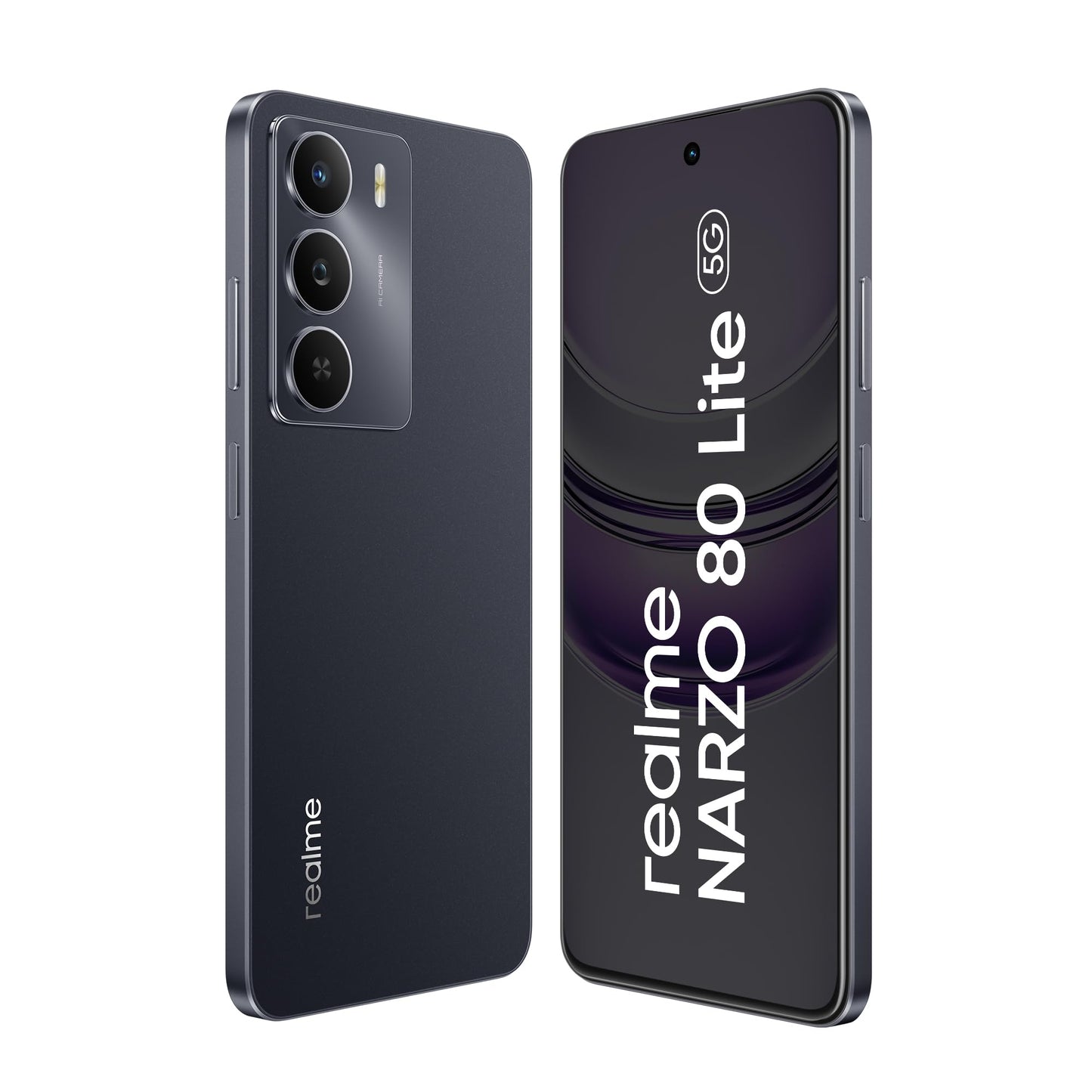 realme NARZO 80 Lite 5G (Onyx Black, 4GB+128GB) | 6000mAh Long-Lasting Battery | MediaTek Dimensity 6300 5G | AI Assist | IP64 Rated Water & Dust Resistance | Military-Grade Durability