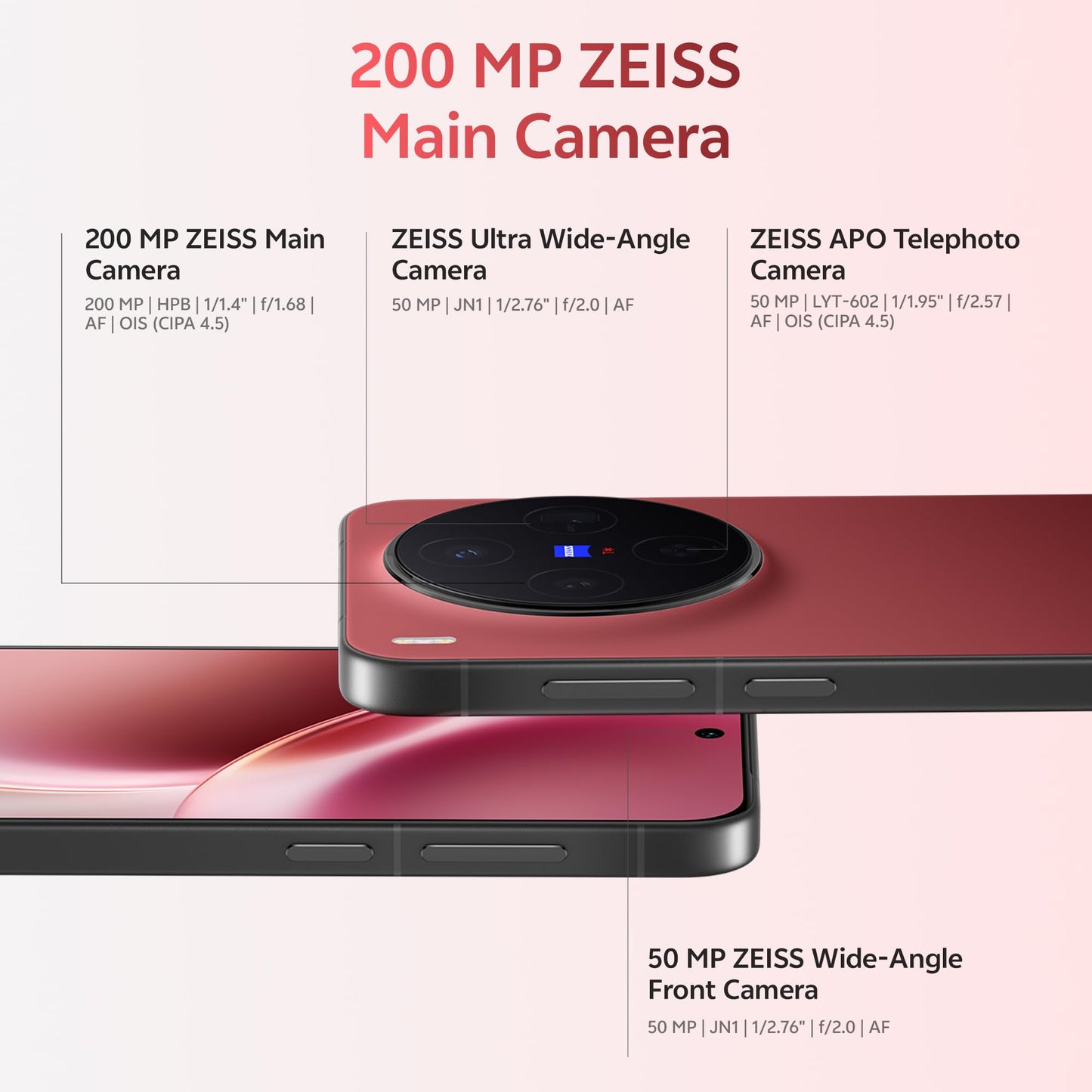 vivo X300 5G (Summit Red, 12GB RAM, 256GB Storage) with No Cost EMI/Additional Exchange Offers