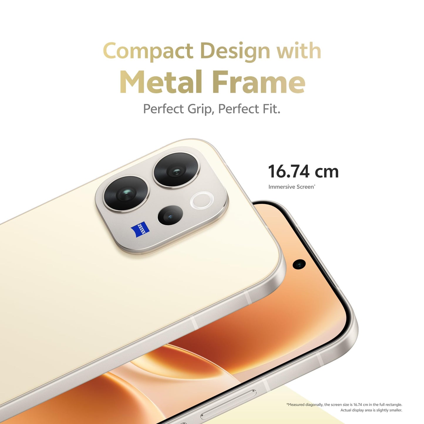 vivo V70 5G (Lemon Yellow, 8GB RAM, 256GB Storage) with No Cost EMI/Additional Exchange Offers