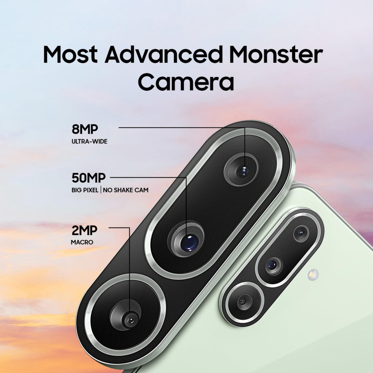 Samsung Galaxy M56 5G Mobile (Light Green,8GB RAM,128GB Storage)| Segment's Slimmest|Gorilla Glass Victus+| 10 Bit HDR Video| 50MP Camera| AI | Vapour Cooling Chamber| Lag-free Gaming| Without Charger