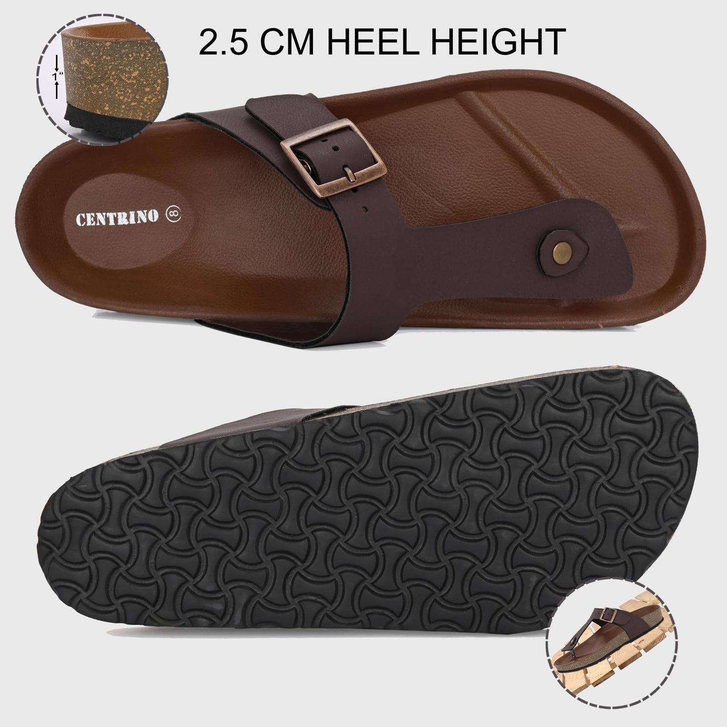 Centrino Mens Sandals 7314-2_Brown_9