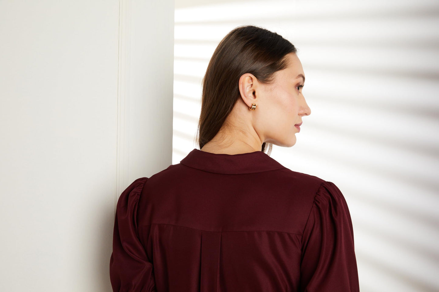 Symbol Premium Women's Polyester Fit and Flare Midi Dress (SBP-SS24-WDR-607_Wine_XL)