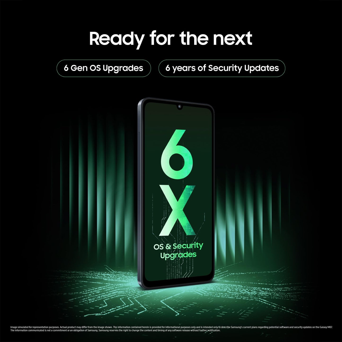 Samsung Galaxy M07 Mobile (Black, 4GB RAM, 64GB Storage) | MediaTek Helio G99 | AnTuTu 624K | IP54| 50MP Camera | 7.6mm Slim | 5000mAh Battery | 25W Fast Charging | 6 Gen OS Upgrades | Without Charger