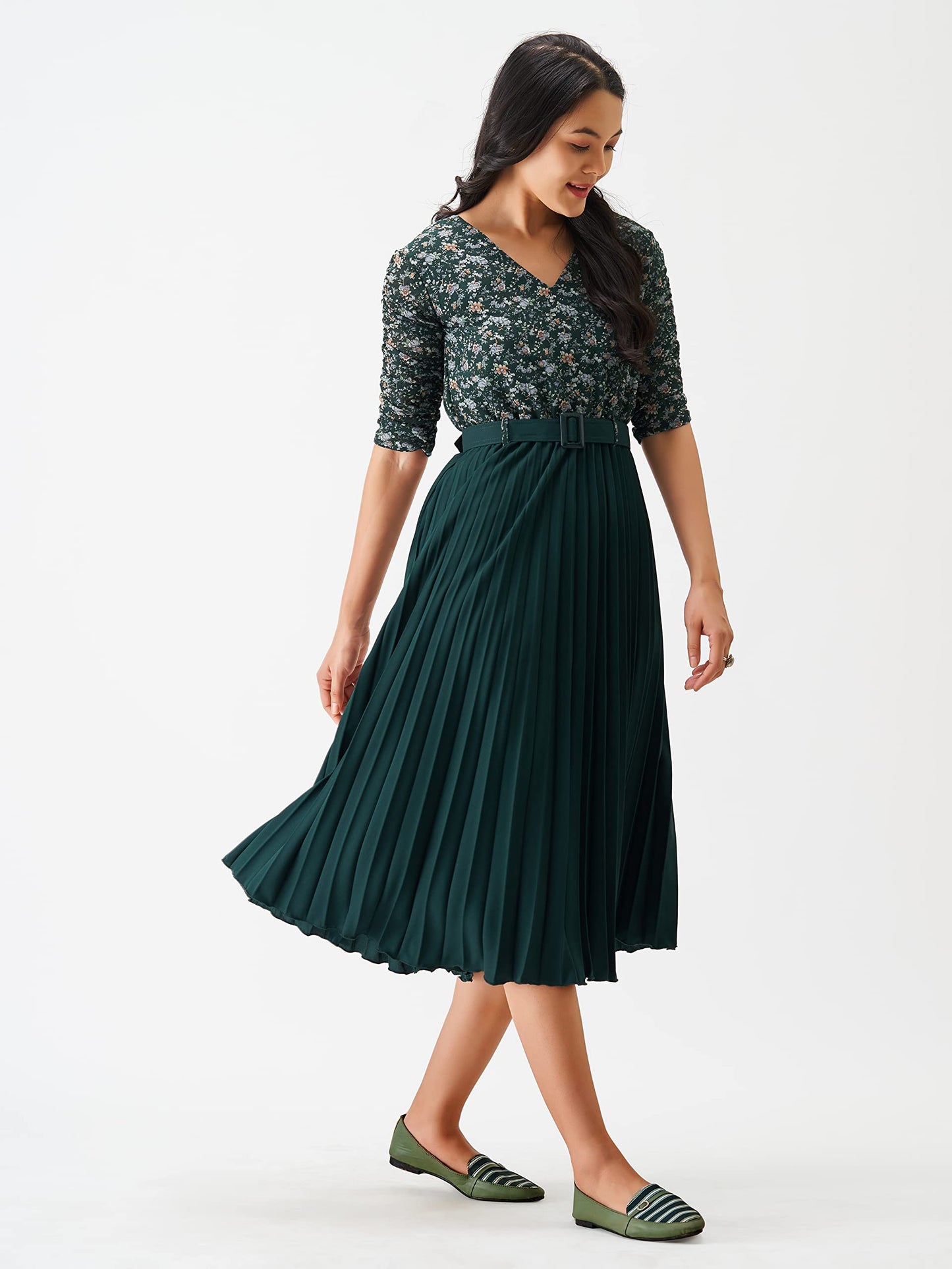 AASK Dress for Women Green