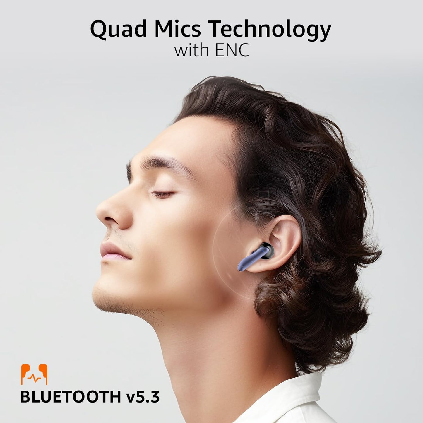amazon basics TWS in-Ear Earbuds (AB-T01A) with Fast Charging up to 50 Hours of Playtime | Dual 10mm Driver | IPX4 Water-Resistance | Bluetooth 5.3 | Charging Case with Mic | Touch Control (Blue)