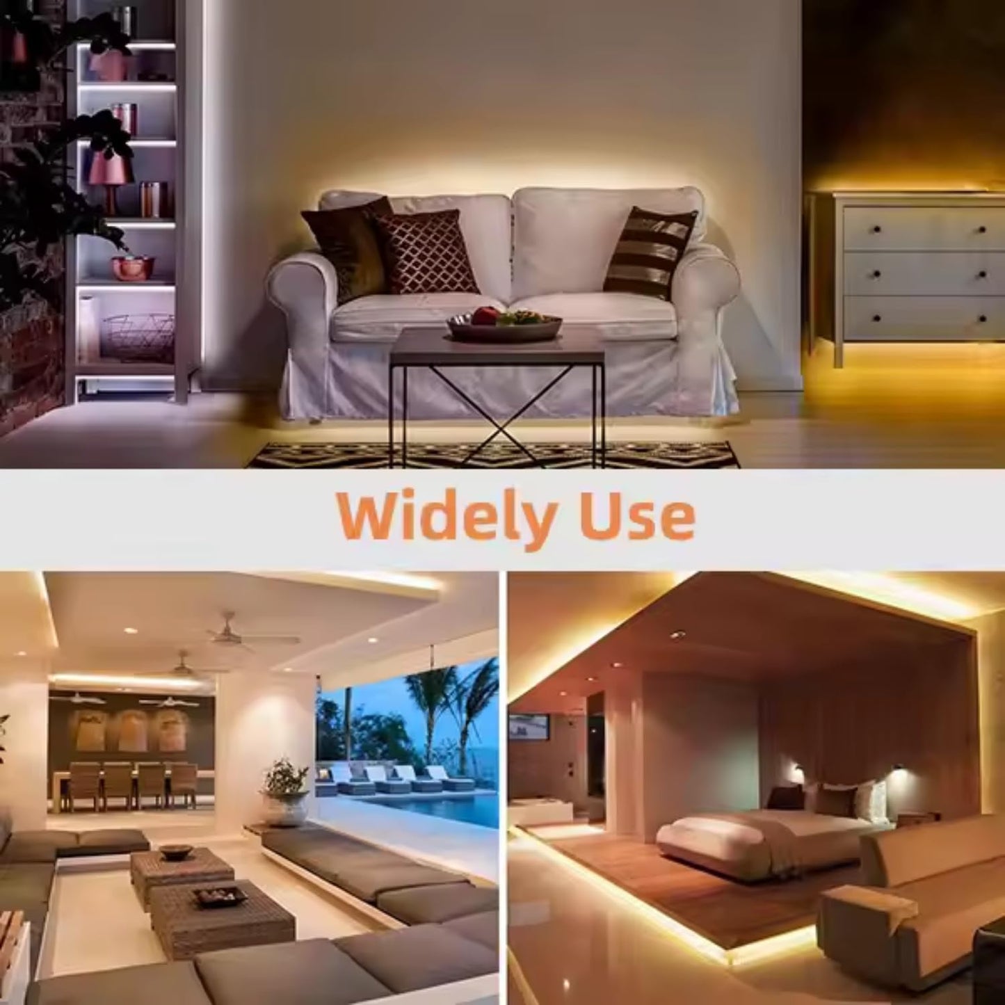 One94Store 4 Meter LED Neon Strip Light – Warm White | Plug-in Powered Flexible Waterproof Rope Light DC 5V | Ambient LED Lighting for Home, Bedroom, DIY Decor, Party & Gaming Room