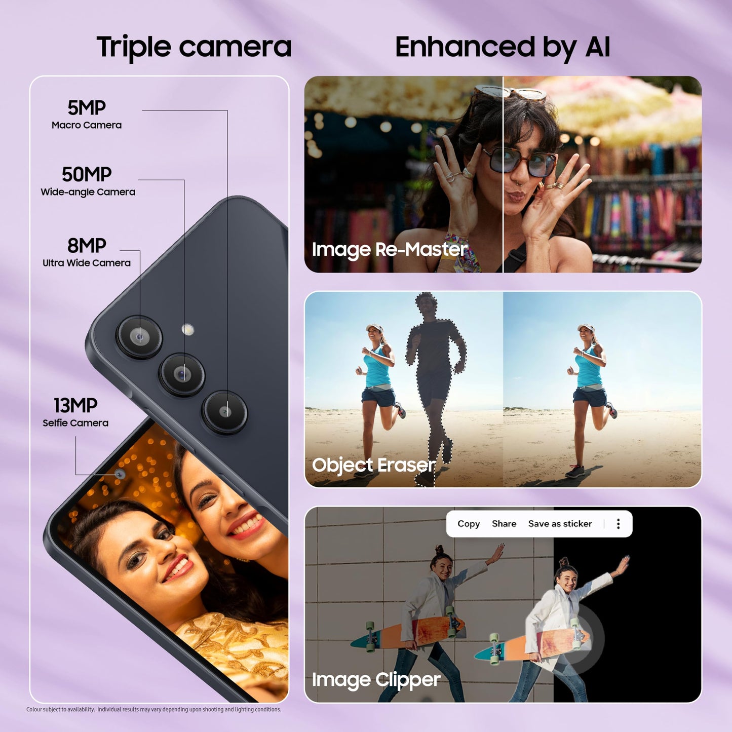 Samsung Galaxy A35 5G (Awesome Navy, 8GB RAM, 128GB Storage) | Premium Glass Back | 50 MP Main Camera (OIS) | Nightography | IP67 | Corning Gorilla Glass Victus+ | sAMOLED with Vision Booster