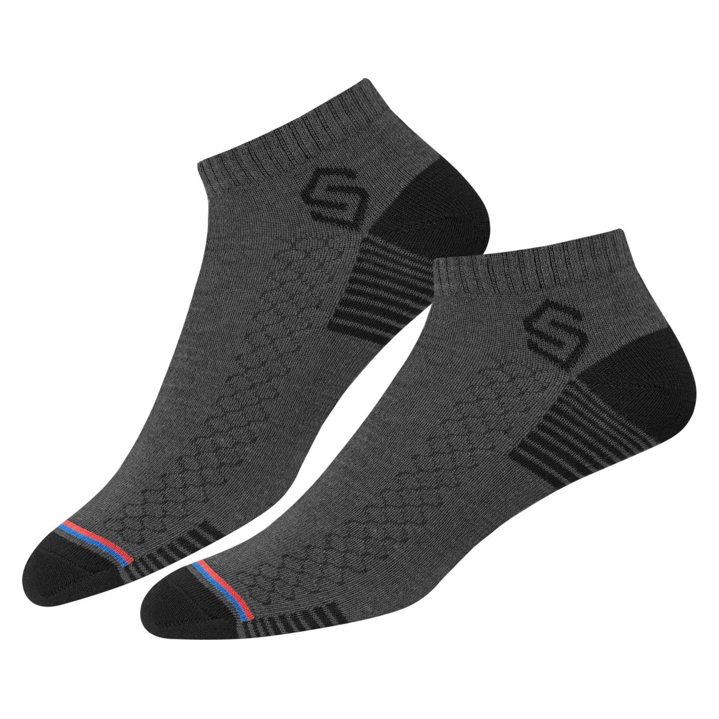 SWAGR 12 Pairs Sports Cotton Ankle Length Socks for Men, Pack of 12., Assorted