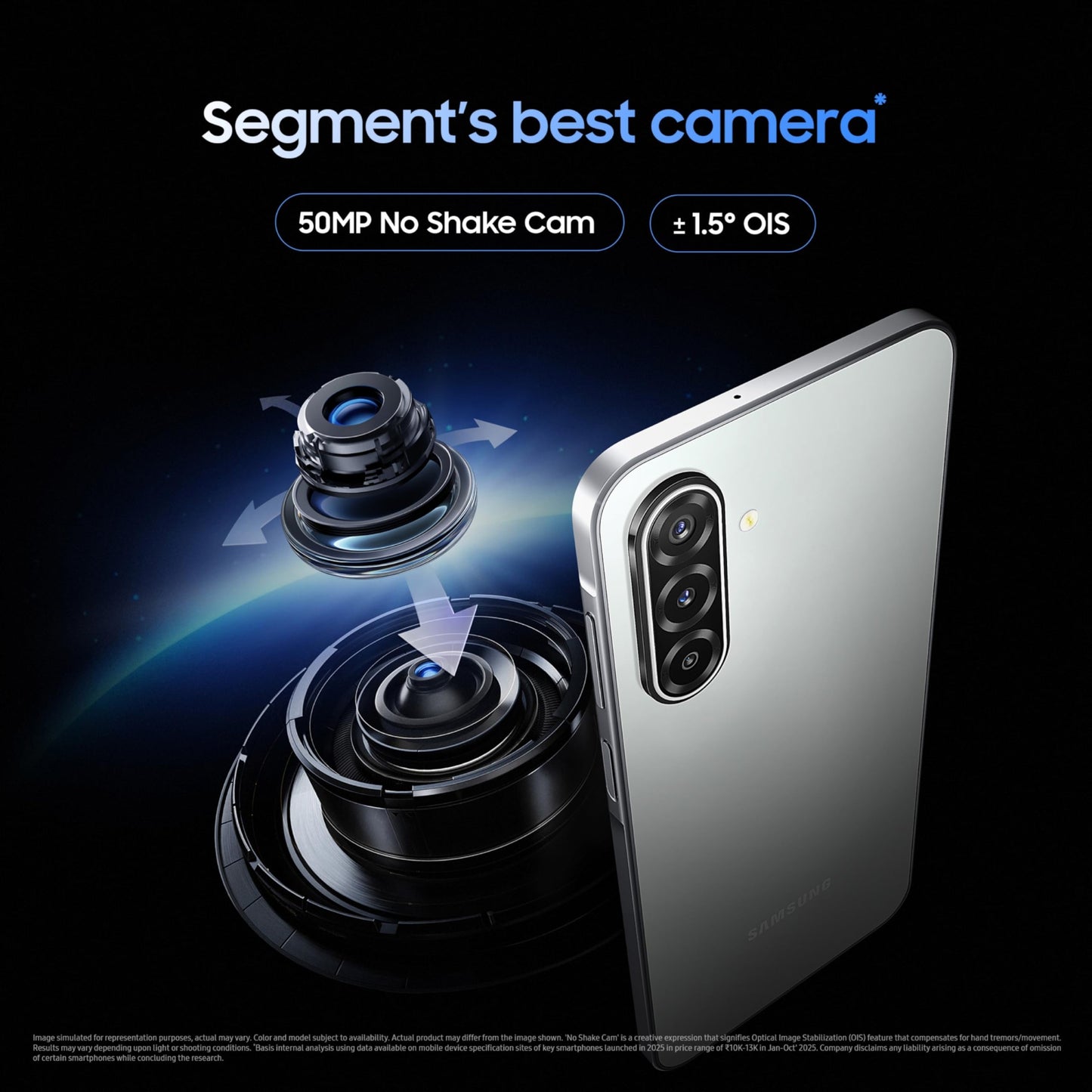 Samsung Galaxy M17 5G Mobile (Moonlight Silver, 6GB RAM, 128GB Storage) | 50MP OIS Triple Camera | Gorilla Glass Victus| IP54 | 6 Gen OS Upgrades | AI | Gemini Live | Lag-free Gaming | Without Charger