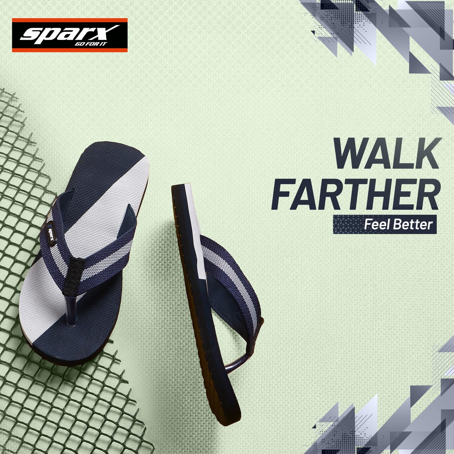 Sparx mens SF0014G Navygrey Flip-flop - 8 UK (SF0014GNVGY0008)